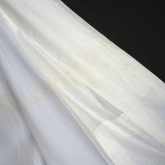 Japanese Kimono Silk Houmongi Vintage Black Multi Floral Copper Metallic 62 inch - Picture 13 of 16